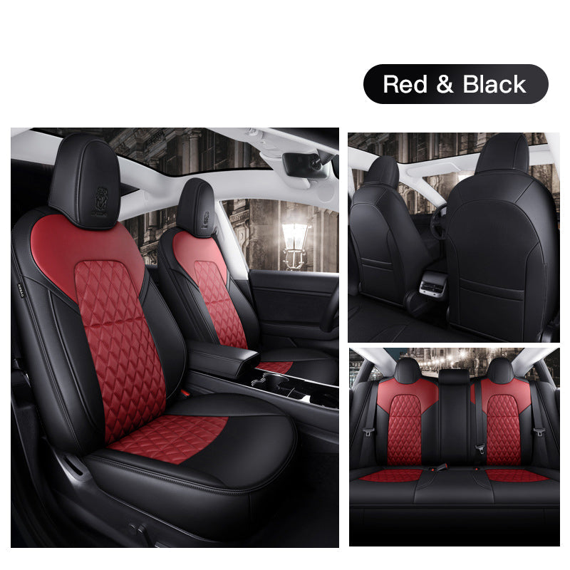 Custom Seat Covers for Tesla Model 3 Model Y 360 Degree Full Covered High Quality Leather Cushion - DZX Cover