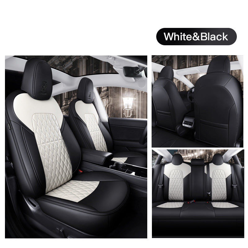 Custom Seat Covers for Tesla Model 3 Model Y 360 Degree Full Covered High Quality Leather Cushion - DZX Cover