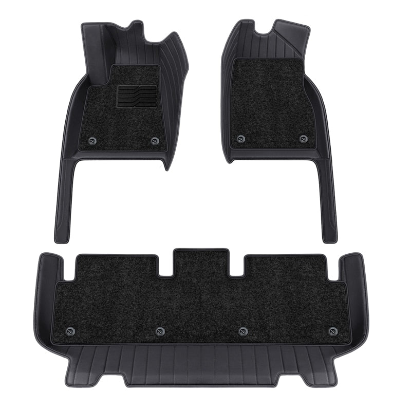 Double Layers ECO Leather Material Custom Fit Car Accessories Floor Mat For Tesla Model 3 Tesla Model Y - DZX Cover