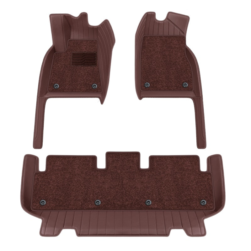 Double Layers ECO Leather Material Custom Fit Car Accessories Floor Mat For Tesla Model 3 Tesla Model Y - DZX Cover