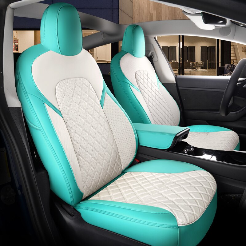 Custom Seat Covers for Tesla Model 3 Model Y 360 Degree Full Covered High Quality Leather Cushion - DZX Cover
