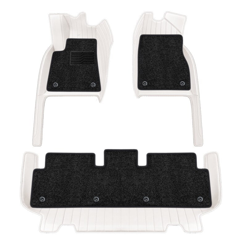Double Layers ECO Leather Material Custom Fit Car Accessories Floor Mat For Tesla Model 3 Tesla Model Y - DZX Cover