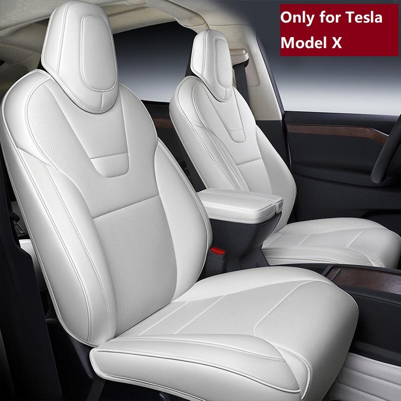 Custom Seat Covers For Tesla Model X 360 Degree Full Covered High Quality Leather Cushion Fit 5 or 7 Seaters - DZX Cover