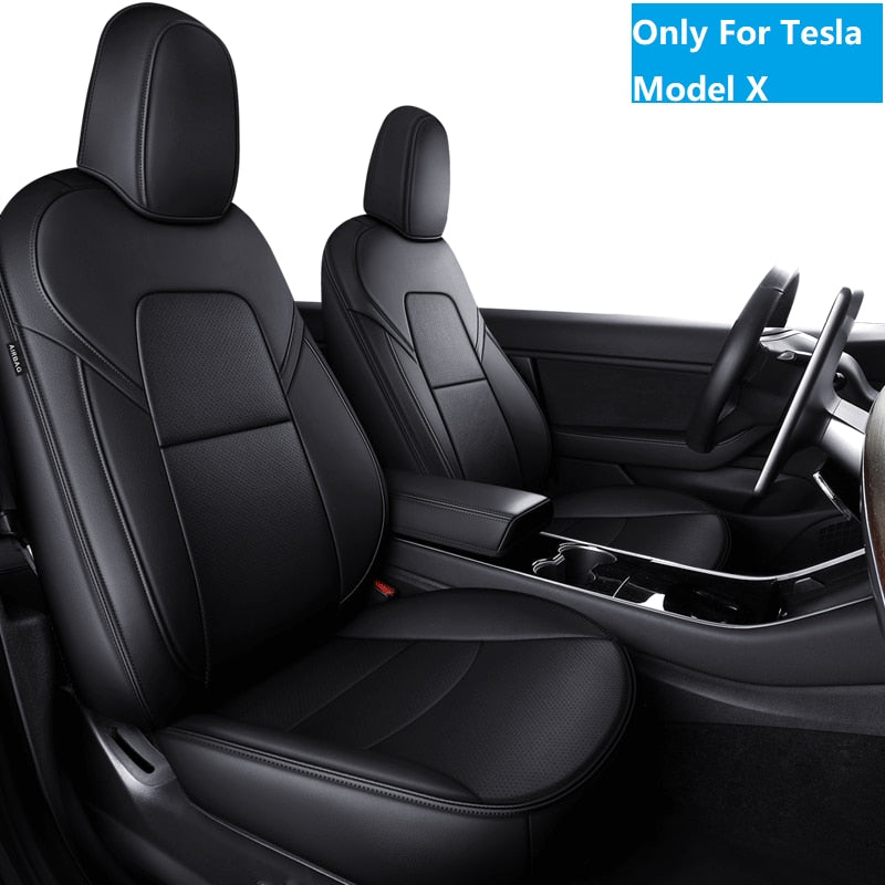 Custom Seat Covers For Tesla Model X 360 Degree Full Covered High Quality Leather Cushion Fit 5 or 7 Seaters - DZX Cover