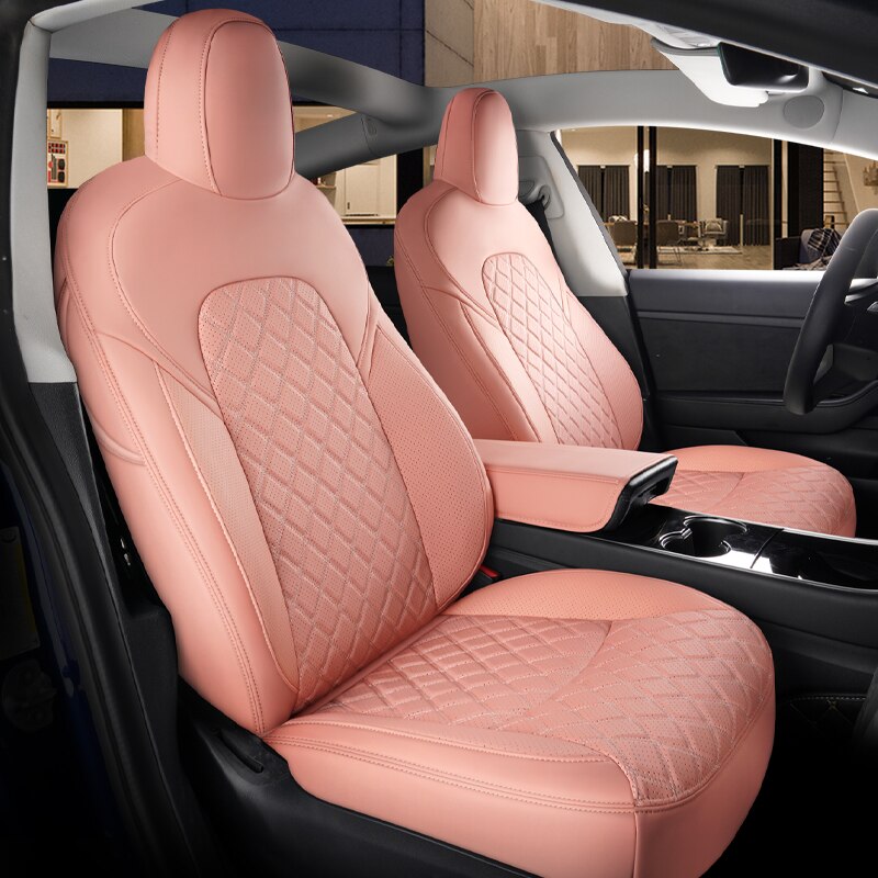 Custom Seat Covers for Tesla Model 3 Model Y 360 Degree Full Covered High Quality Leather Cushion - DZX Cover