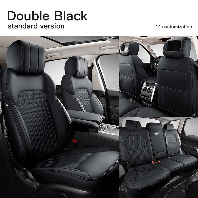 Custom Fit Seat Cover Full Set Middle Perforated Specific for Land Rover Discovery Range Rover - DZX Cover