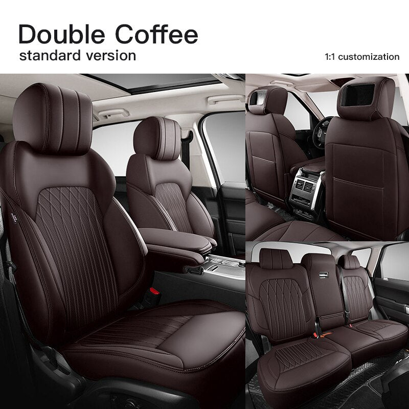 Custom Fit Seat Cover Full Set Middle Perforated Specific for Land Rover Discovery Range Rover - DZX Cover
