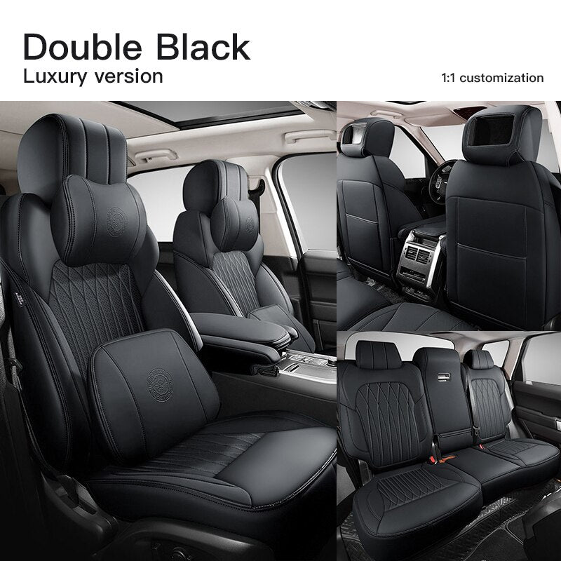 Custom Fit Seat Cover Full Set Middle Perforated Specific for Land Rover Discovery Range Rover - DZX Cover