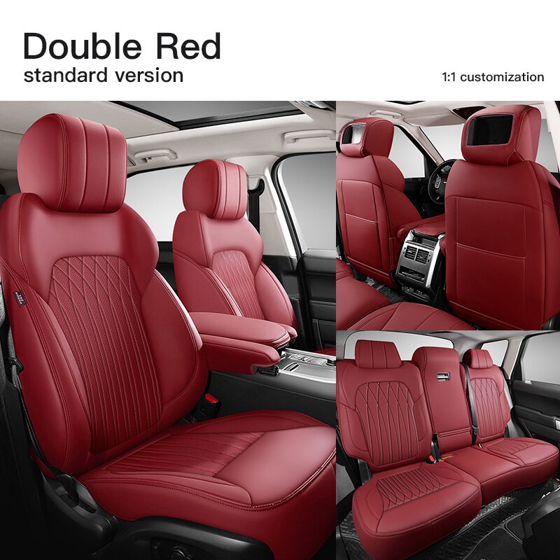 Custom Fit Seat Cover Full Set Middle Perforated Specific for Land Rover Discovery Range Rover - DZX Cover
