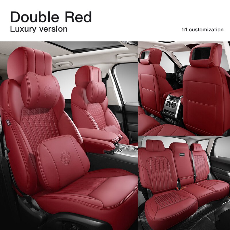 Custom Fit Seat Cover Full Set Middle Perforated Specific for Land Rover Discovery Range Rover - DZX Cover