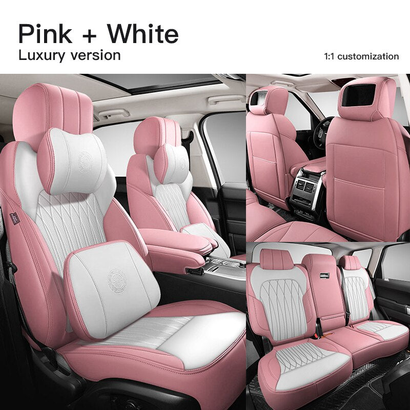 Custom Fit Seat Cover Full Set Middle Perforated Specific for Land Rover Discovery Range Rover - DZX Cover