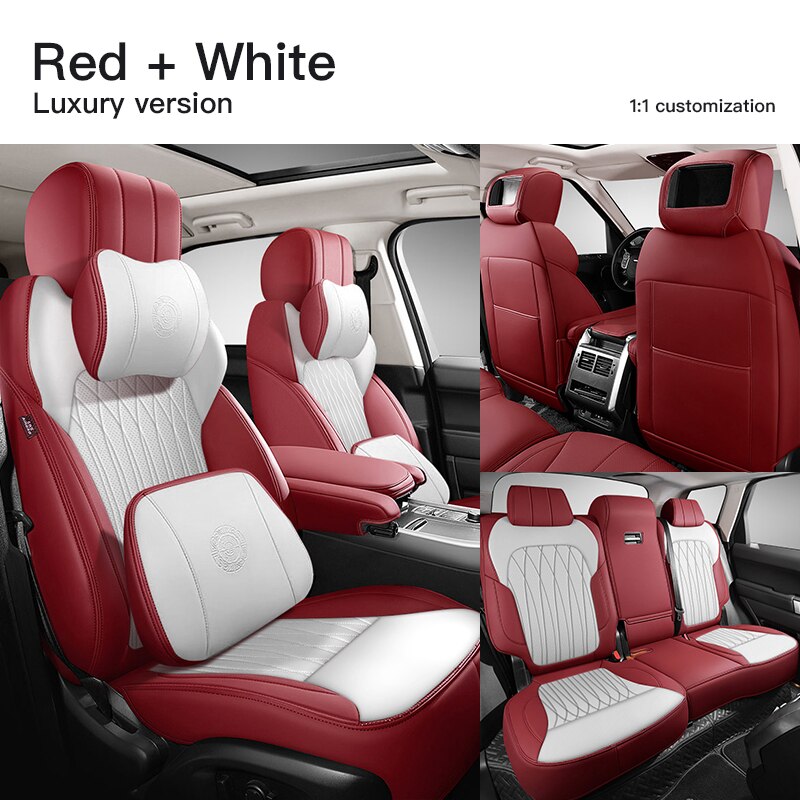 Custom Fit Seat Cover Full Set Middle Perforated Specific for Land Rover Discovery Range Rover - DZX Cover
