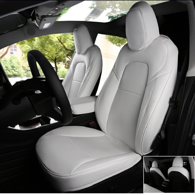 Custom Seat Covers for Tesla Model 3 Model Y 360 Degree Full Covered High Quality Leather Cushion - DZX Cover